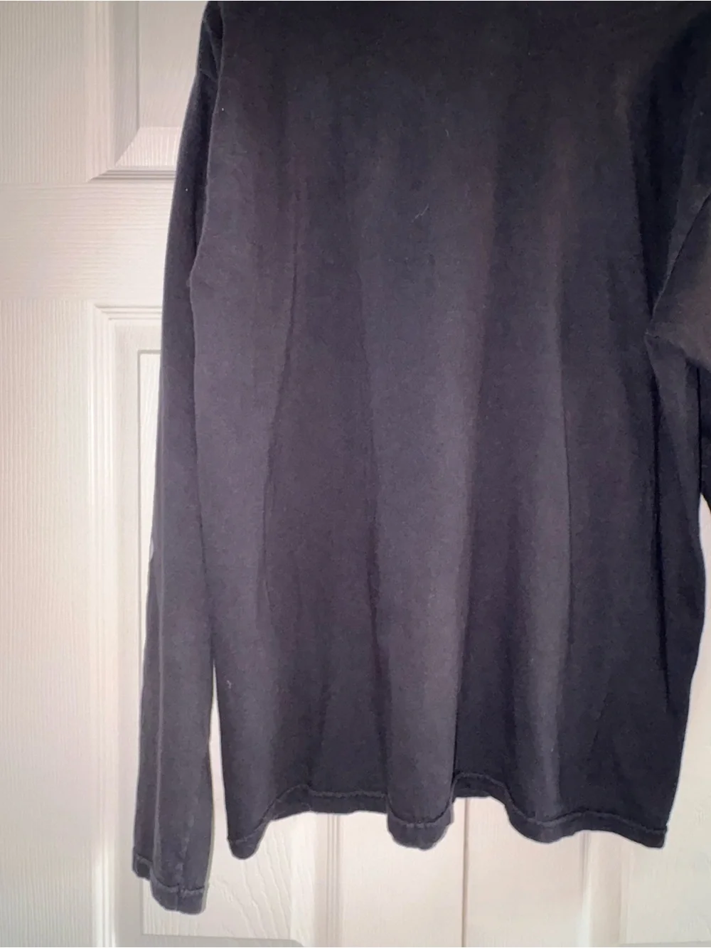 Nike Black Long-Sleeve Tee with Yellow Logo and Sleeve Text